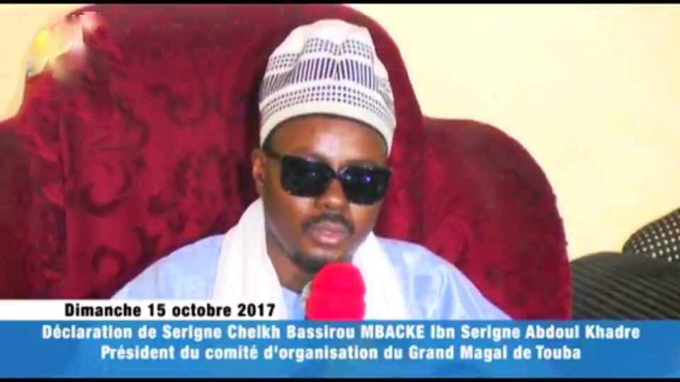 Déclaration de Serigne Bass Abdou Khadre Président du Comité d'Organisation du Grand Magal de Touba
