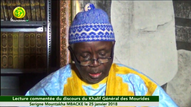 Lecture de la déclaration du Khalife Général des Mourides Serigne Mountakha Bassirou MBACKE par Serigne Moustapha Diattara