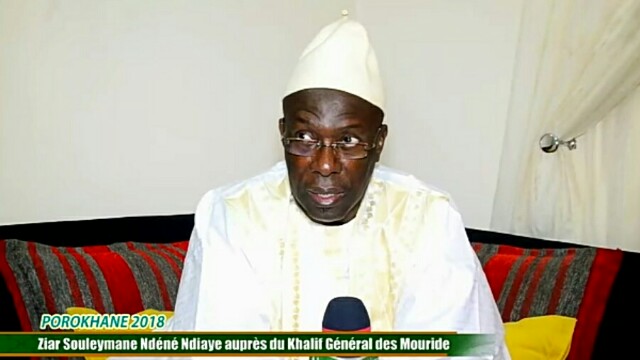 Magal Porokhane 2018 : Ziar de Souleymane Ndéné Ndiaye auprès du Khalif Général des Mourides