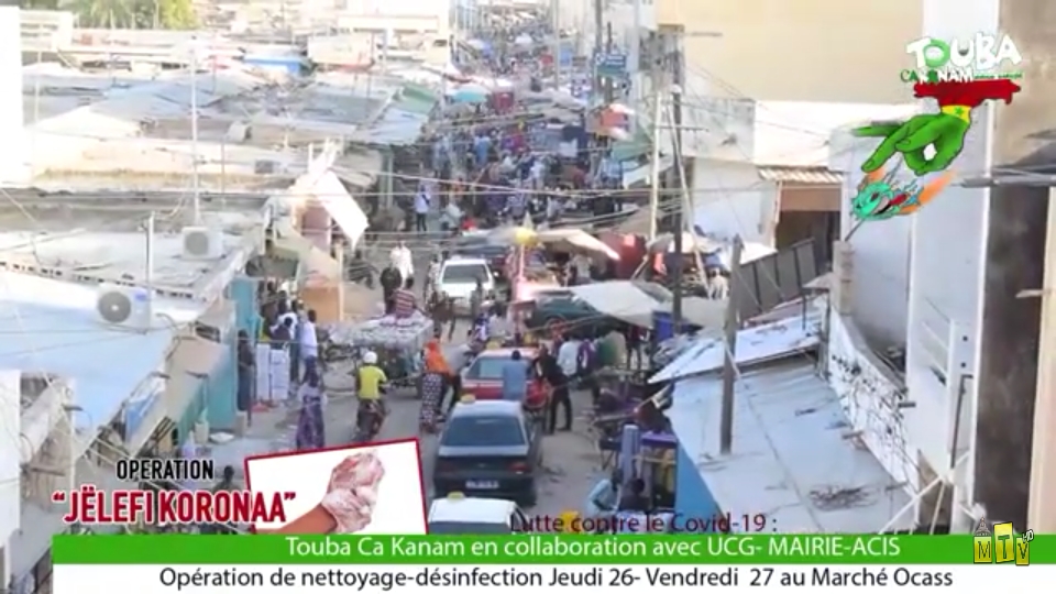 Covid-19 : Touba ça Kanam, Opération de netoiement et désinfection au marché ocass le 26 et 27 mars