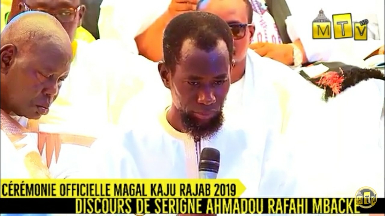 Cérémonie de clôture Magal Kaju Rajab édition 2019 discours de Serigne Ahmadou Rafahi Mbacke Fallilou