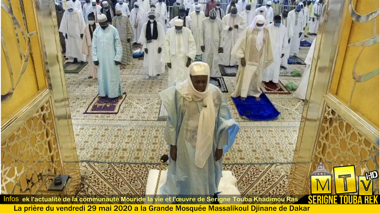La priere du vendredi 29 mai 2020 a la Mosquée Massalikoul Djinane de Dakar