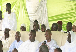 Le Magal de Darou Mouhty, édition 2012, Lors de la cérémonie officielle, le ministre Mor Ngom, représentant le chef de l'Etat,