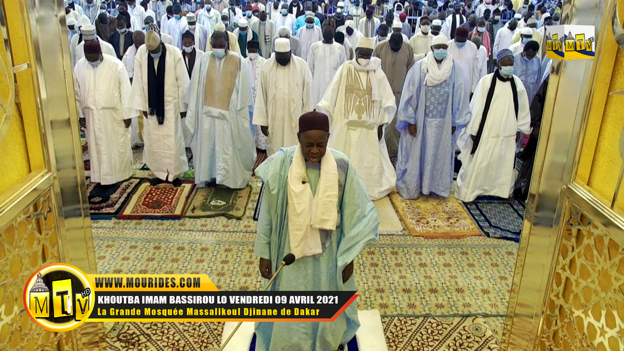 La priere du vendredi 09 avril 2021 a la Grande Mosquée Massalikoul Djinane de Dakar