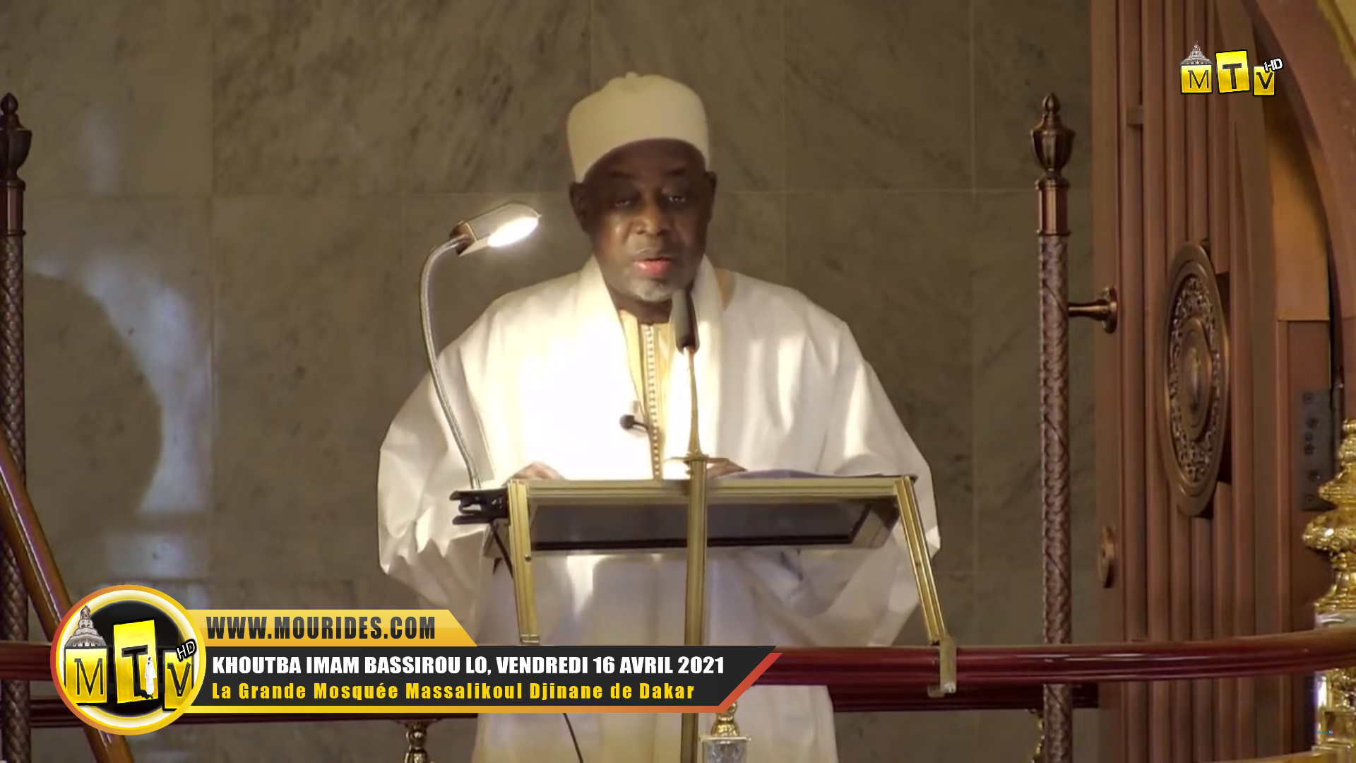 Khoutba Imam Bassirou Lo du vendredi 16 avril 2021 a la Mosquee Massalikoul Djinane de Dakar