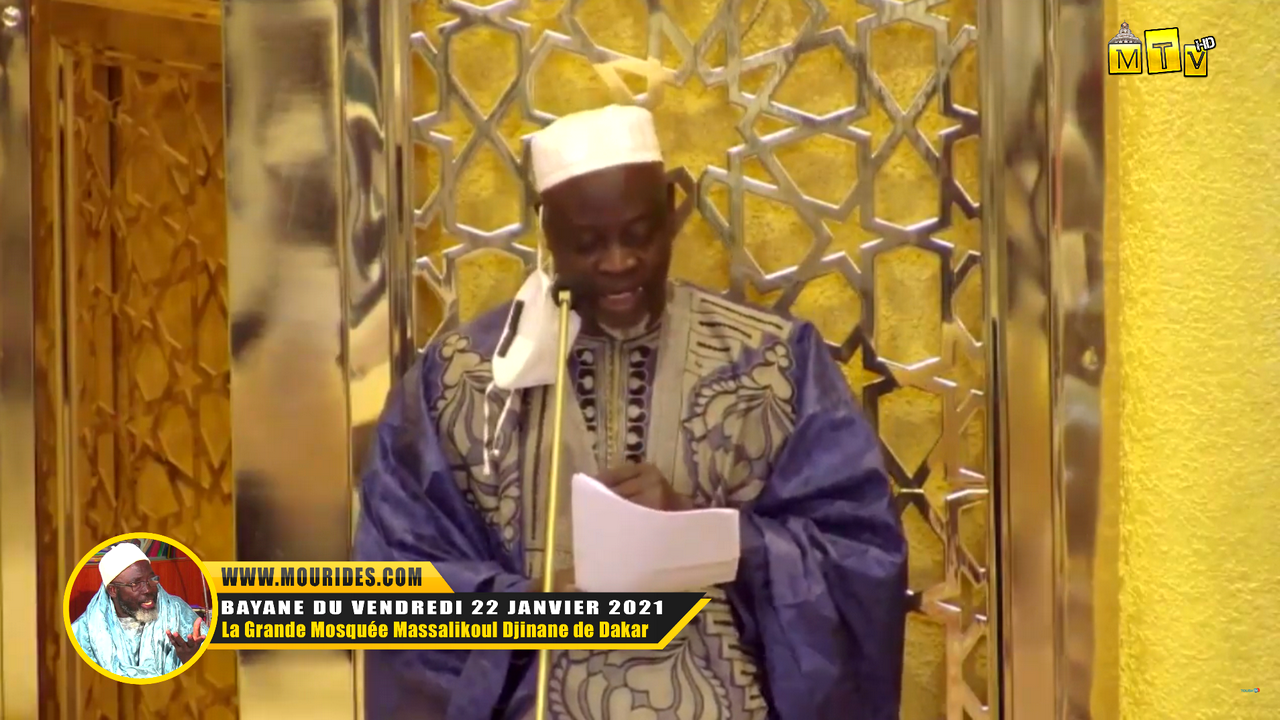 Bayane du vendredi 22 janvier 2021 a la Grande Mosquée Massalikoul Djinane de Dakar