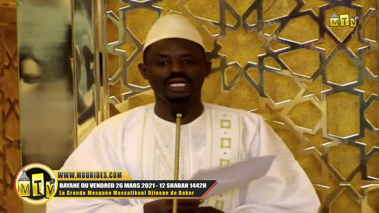 Bayane du vendredi 26 mars 2021 a la Mosquee Massalikoul Djinane de Dakar